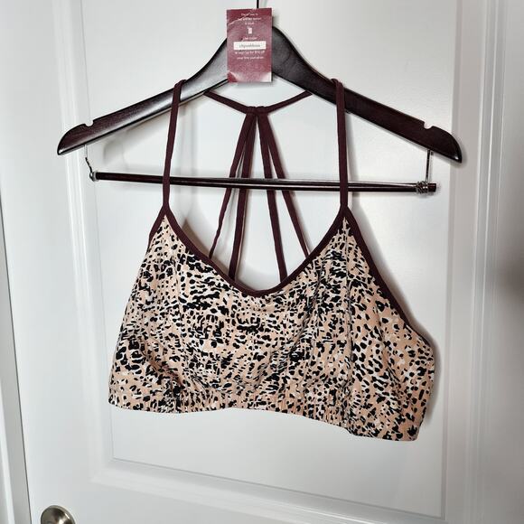 Lane Bryant Cacique Strappy Racerback Leopard Animal Print Bralette Plus 18 20 - Picture 5 of 5
